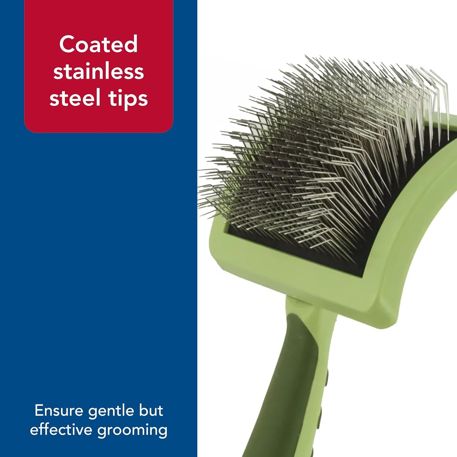 image:imageCoastal Pet Safari Curved Firm Slicker Brush with Coated Tips for Long Hair No Color Medium 65 L x 40625 WMedium 65 L x 40625 W