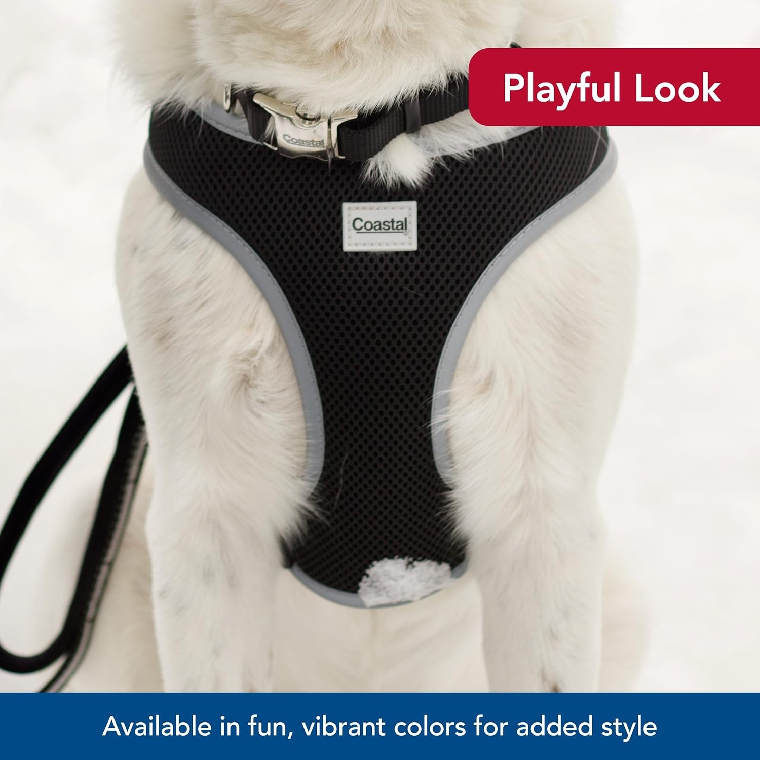 image:imageCoastal Pet Comfort Soft Reflective Wrap Adjustable Dog Harness NoPull Dog Harness for Small amp Large Dogs Purple 34 x 2029Blue Lime Orchid Pink