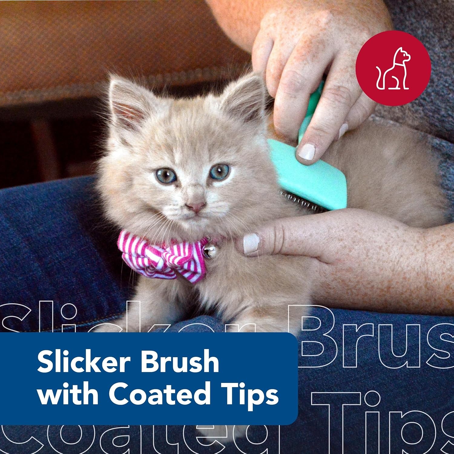 image:imageCoastal Pet Lil Pals Kitten Slicker Brush with Coated Tips
