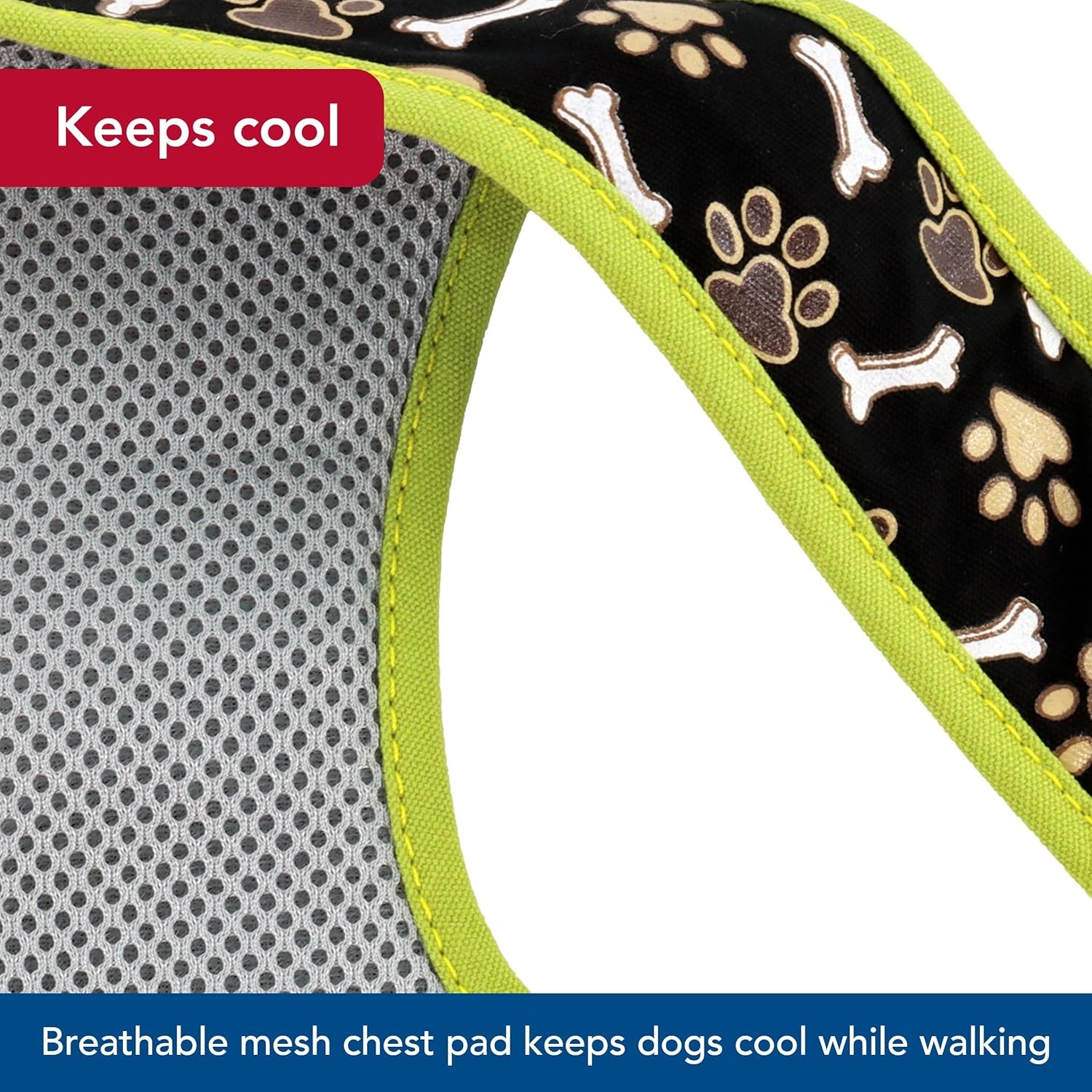 image:imageCoastal Pet Ribbon Designer Wrap Adjustable Dog Harness Large amp Small Dog Harness Breathable Mesh Harness for Dogs Pet Supplies for Dogs Red with Paws 38 x 1416One Size Pack of 1