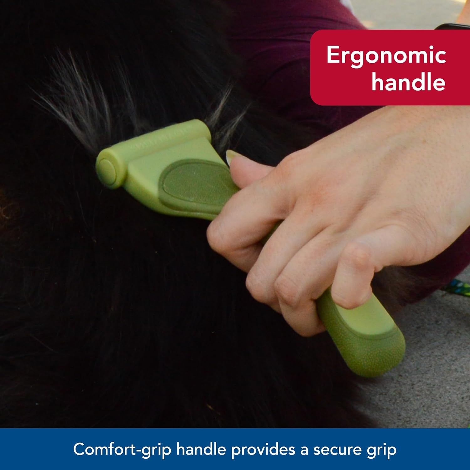 image:imageCoastal Pet Safari Shed Magic DeShedding Tool Long Hair Grooming Brush With Metal Comb for CatsLong Hair