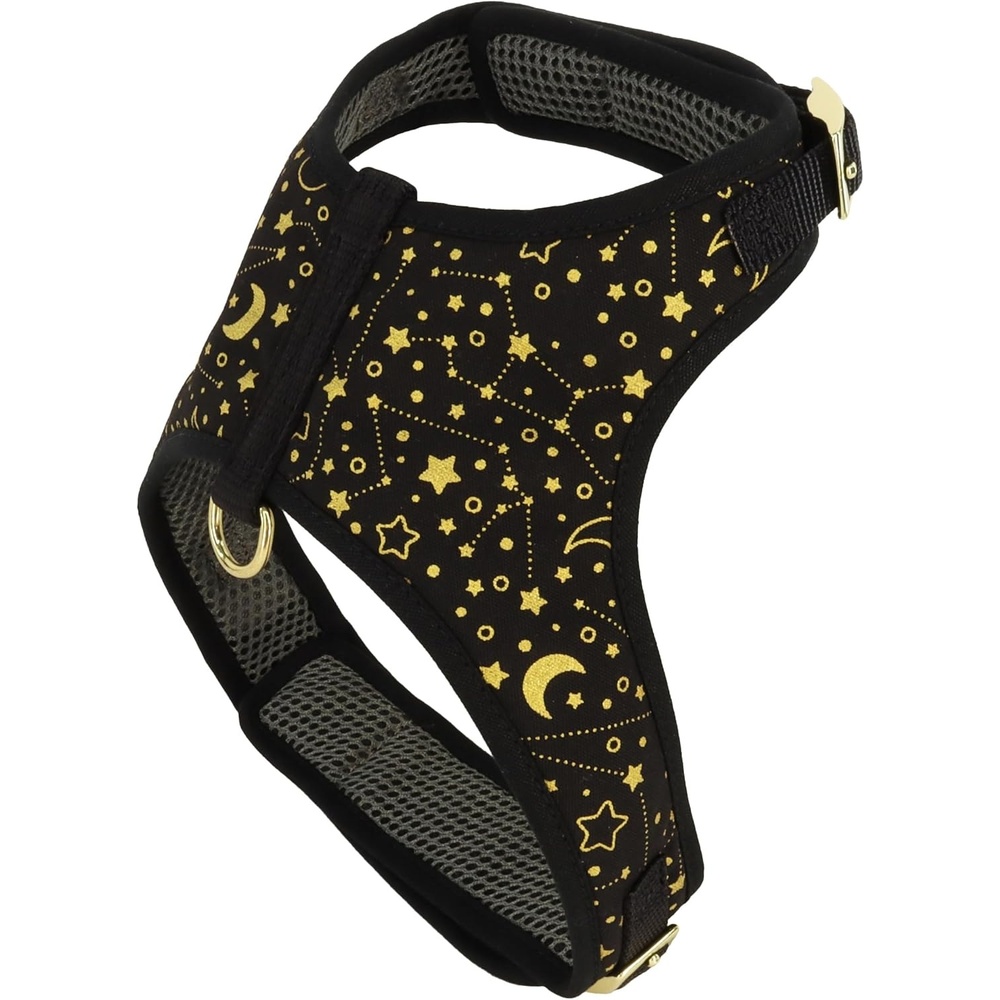 image:imageCoastal Pet Accent Metallic Adjustable Dog Harness Adjustable Fit for Comfort with Secure Metal Buckle Durable amp Lightweight Dog Harness Bright Black Galaxy Extra Small 58 x 1416
