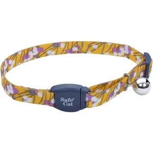 image:imageCoastal Pet  Safe Cat Fashion Breakaway Cat Collar with Magnetic Buckle and Bell  Golden Kaleidoscope Print  38 x 812Charcoal Stemmed Flower