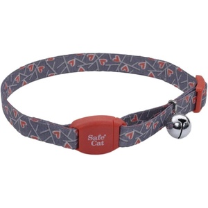 image:imageCoastal Pet  Safe Cat Fashion Breakaway Cat Collar with Magnetic Buckle and Bell  Golden Kaleidoscope Print  38 x 812Salmon Heart Charcoal