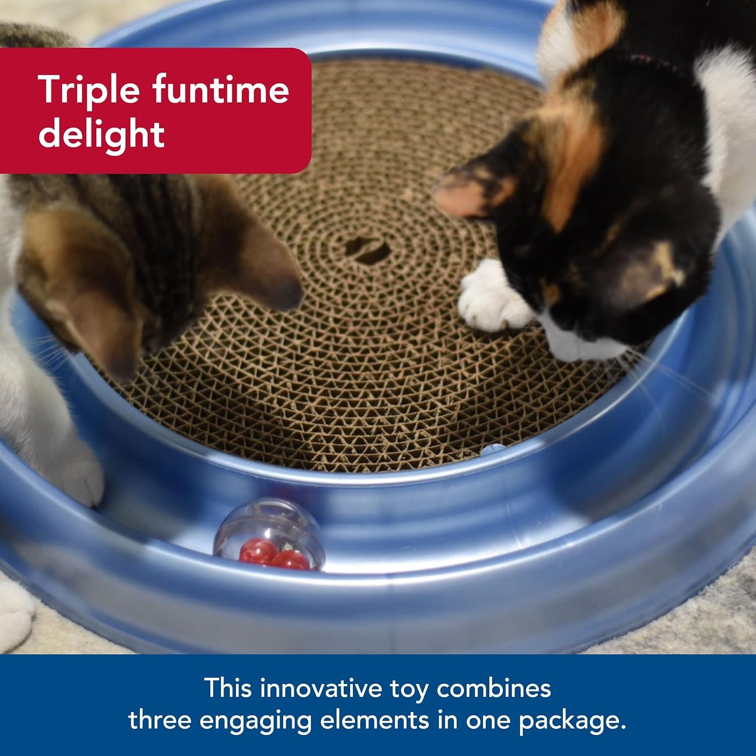 image:imageCoastal Pet Turbo Pet Cat Bundle Assorted Ball Pack amp Scratcher Cat Toy