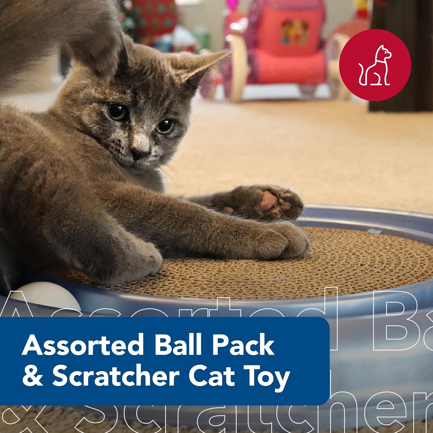 image:imageCoastal Pet Turbo Pet Cat Bundle Assorted Ball Pack amp Scratcher Cat Toy