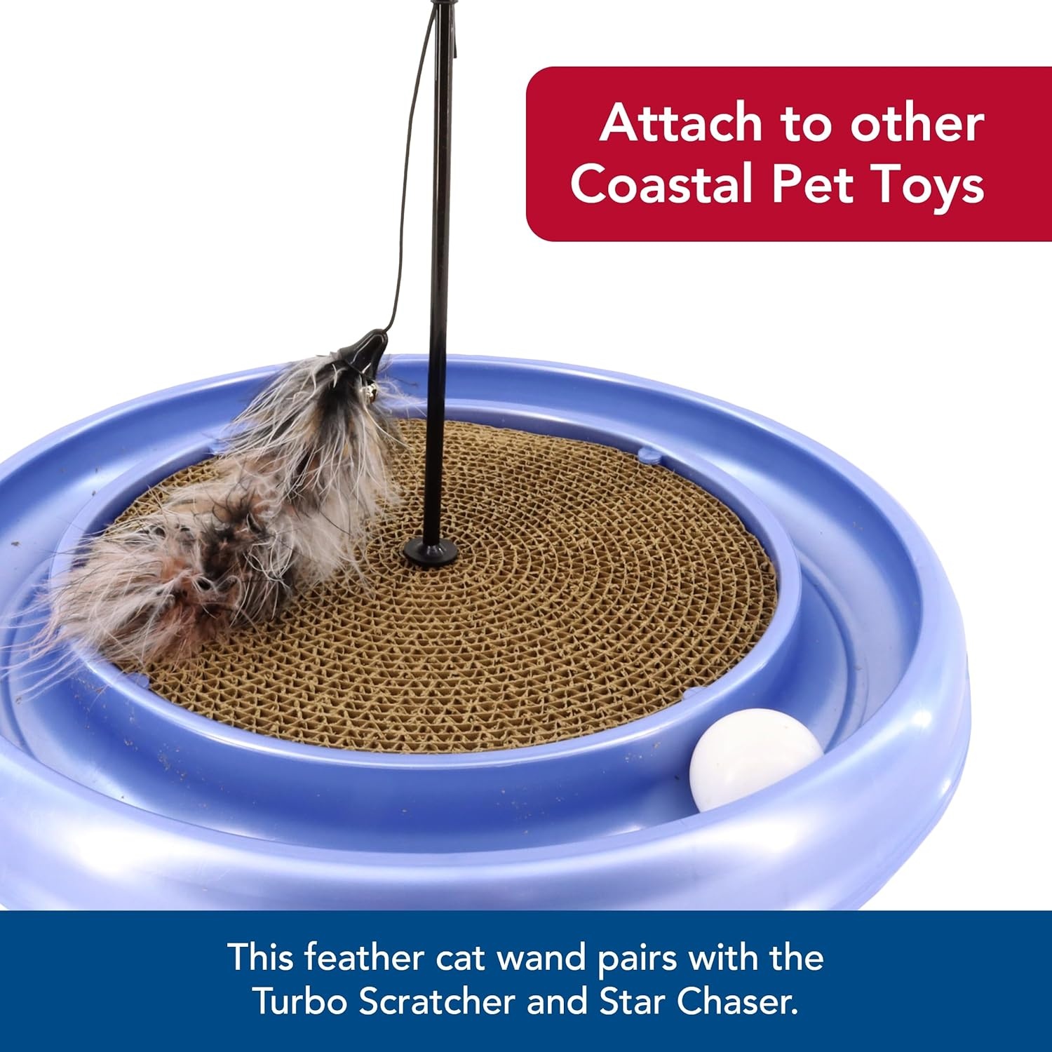 image:imageCoastal Pet Turbo Pet Cat Bundle Teaser Cat Toy amp Scratcher Cat Toy