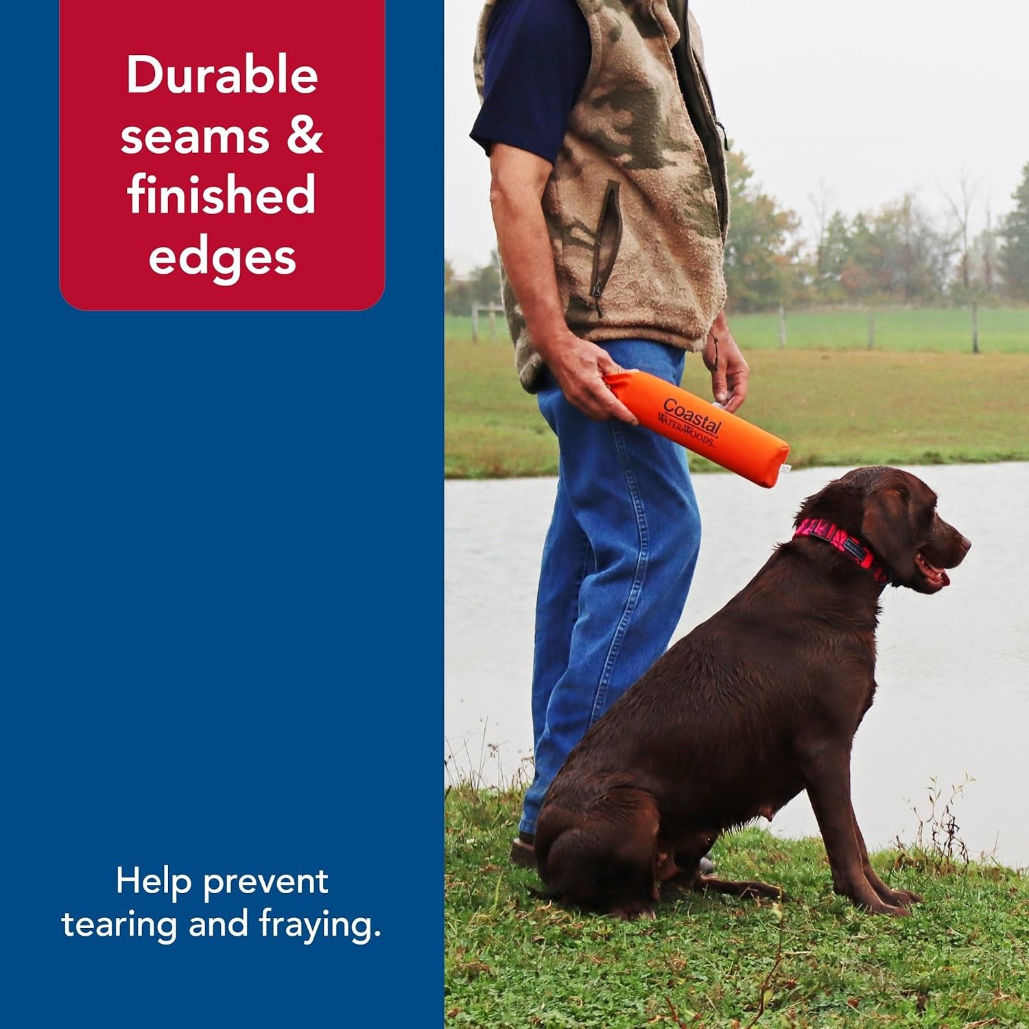 image:imageCoastal Pet Water amp Woods Canvas Dog Training Dummies Pet Improves Dog Hunting Skills Durable Canvas Material Safe Training Tool Natural 3 x 12Orange