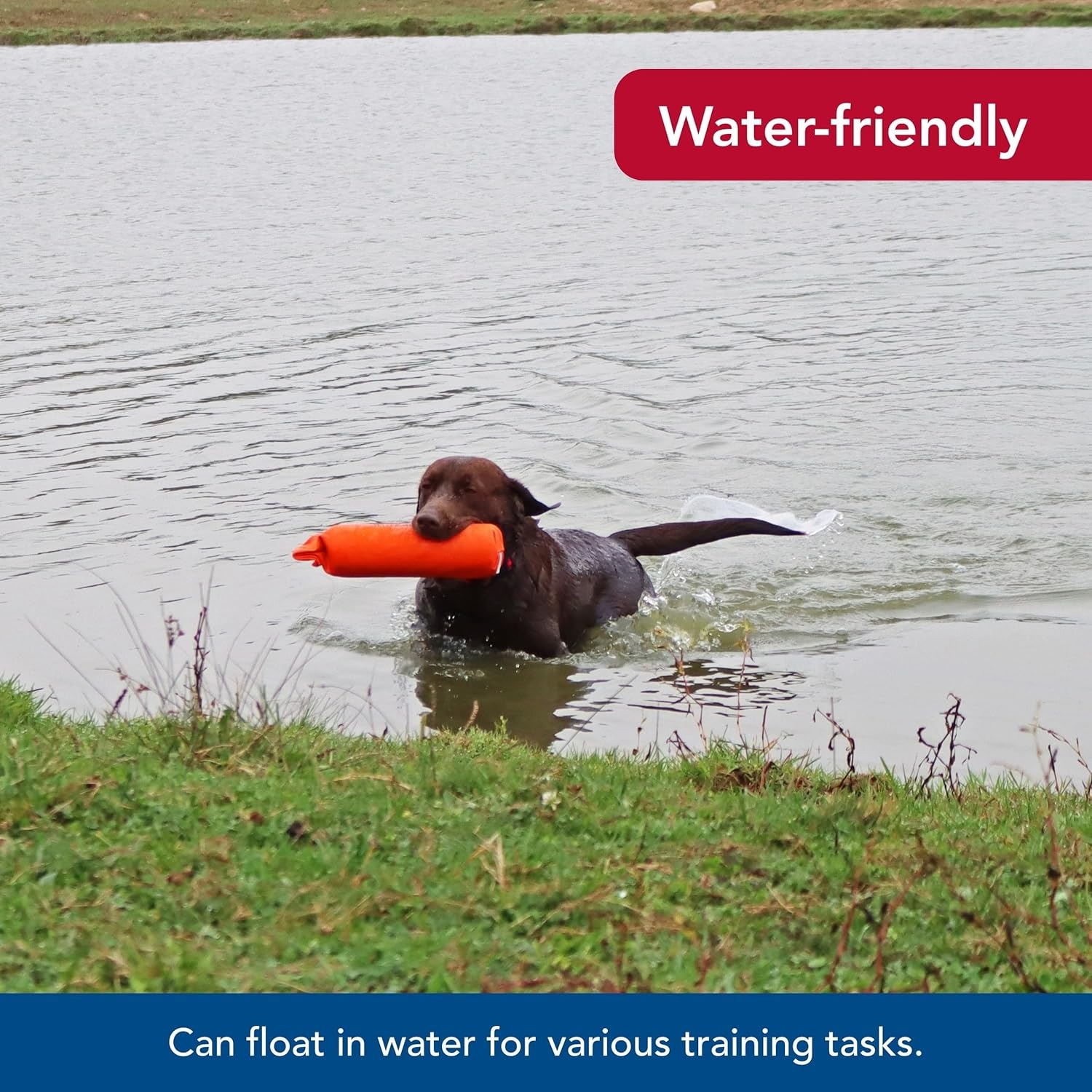 image:imageCoastal Pet Water amp Woods Canvas Dog Training Dummies Pet Improves Dog Hunting Skills Durable Canvas Material Safe Training Tool Natural 3 x 12Orange