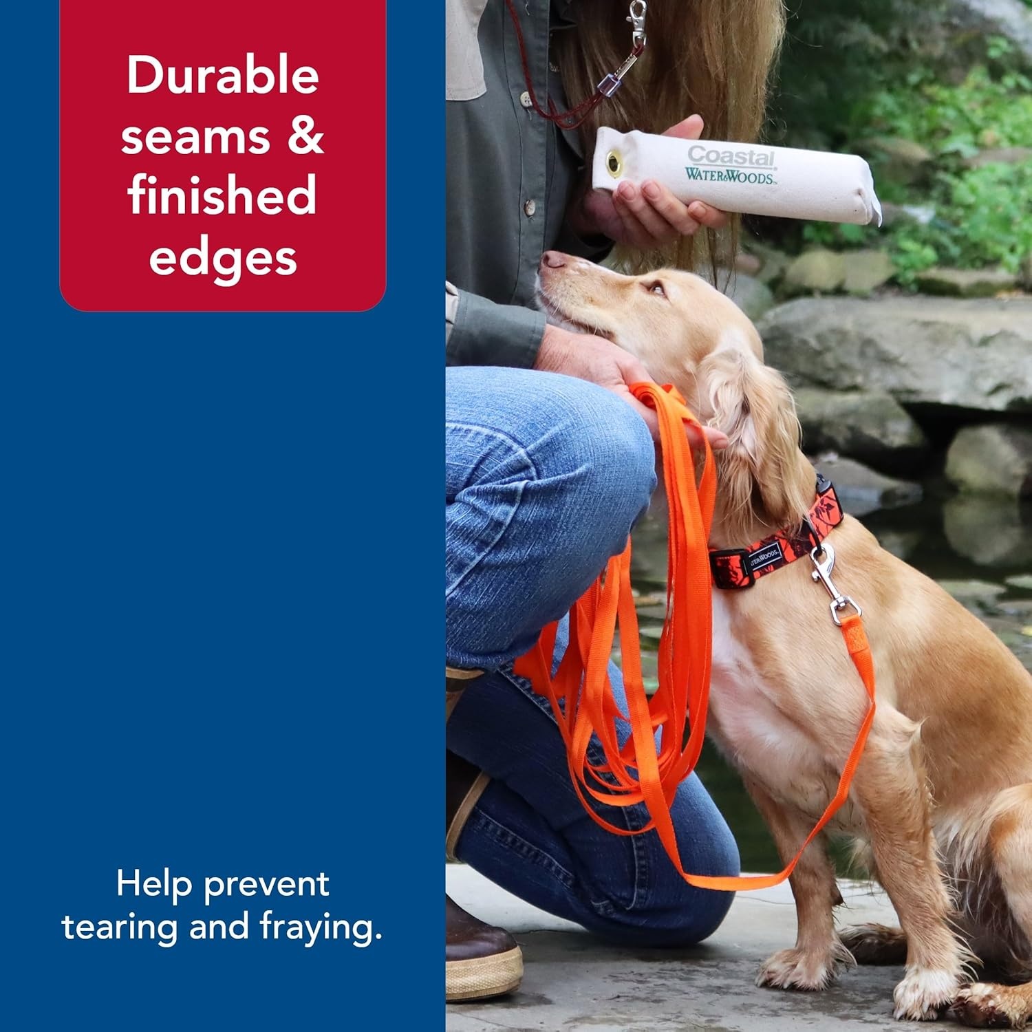 image:imageCoastal Pet Water amp Woods Canvas Dog Training Dummies Pet Improves Dog Hunting Skills Durable Canvas Material Safe Training Tool Natural 3 x 12Natural