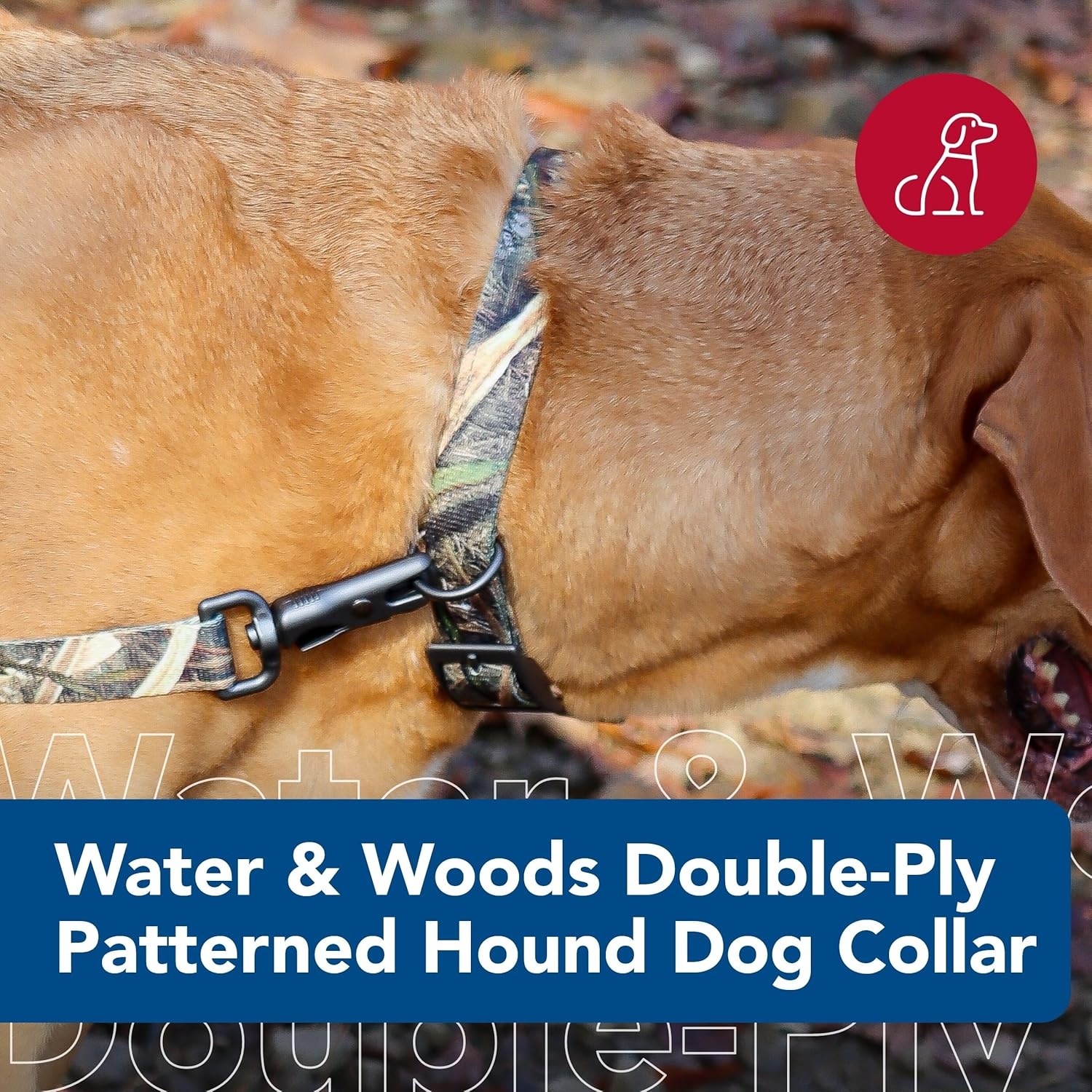 image:imageCoastal Pet Water amp Woods DoublePly Dog Collar Durable Comfortable Adjustable Buckle Shadow Grass Blades Pattern Medium 1 x 20Shadow Grass Blades