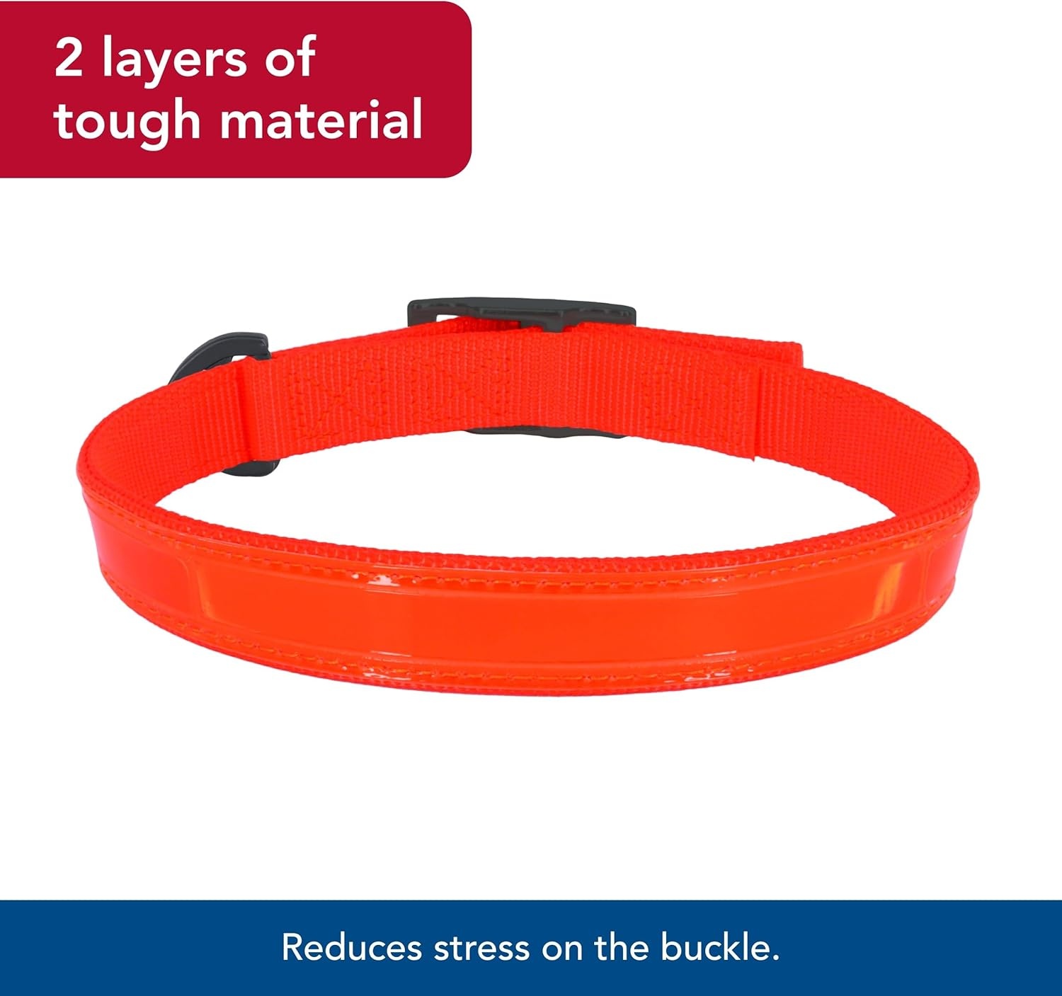 image:imageCoastal Pet Water amp Woods DoublePly Reflective Hound Dog Collar by Coastal Pet Comfortable for Pet Collar Enhanced Visibility DoublePly Nylon Safety Orange Medium 1 x 20Large 1 x 24 Pack of 1