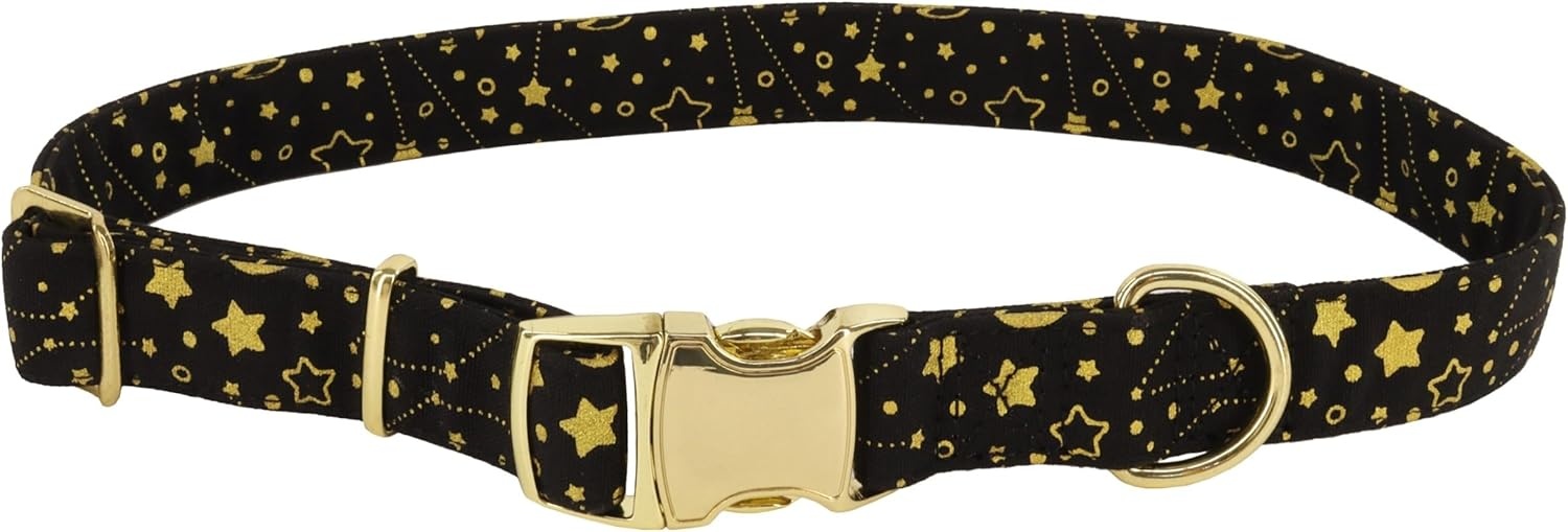 image:imageCoastal Pet Accent Metallic Adjustable Dog Collar Comfortable Dog Collar Sturdy Metal Buckle Functional amp Aesthetic for Pets Bright Black Galaxy 58 x 1218Bright Black Galaxy