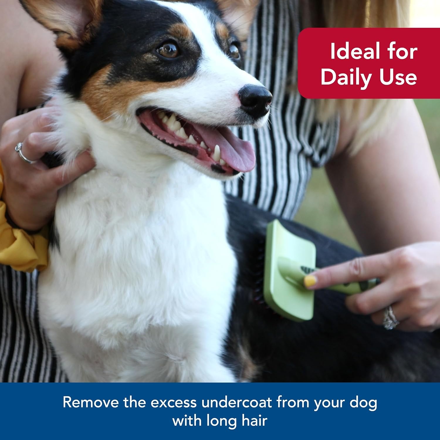 image:imageCoastal Pet Safari Complete Dog Brush 2in1 Design Dog Slicker Brush with Grooming Bristles Detangling amp Dematting Dog Brush One Size