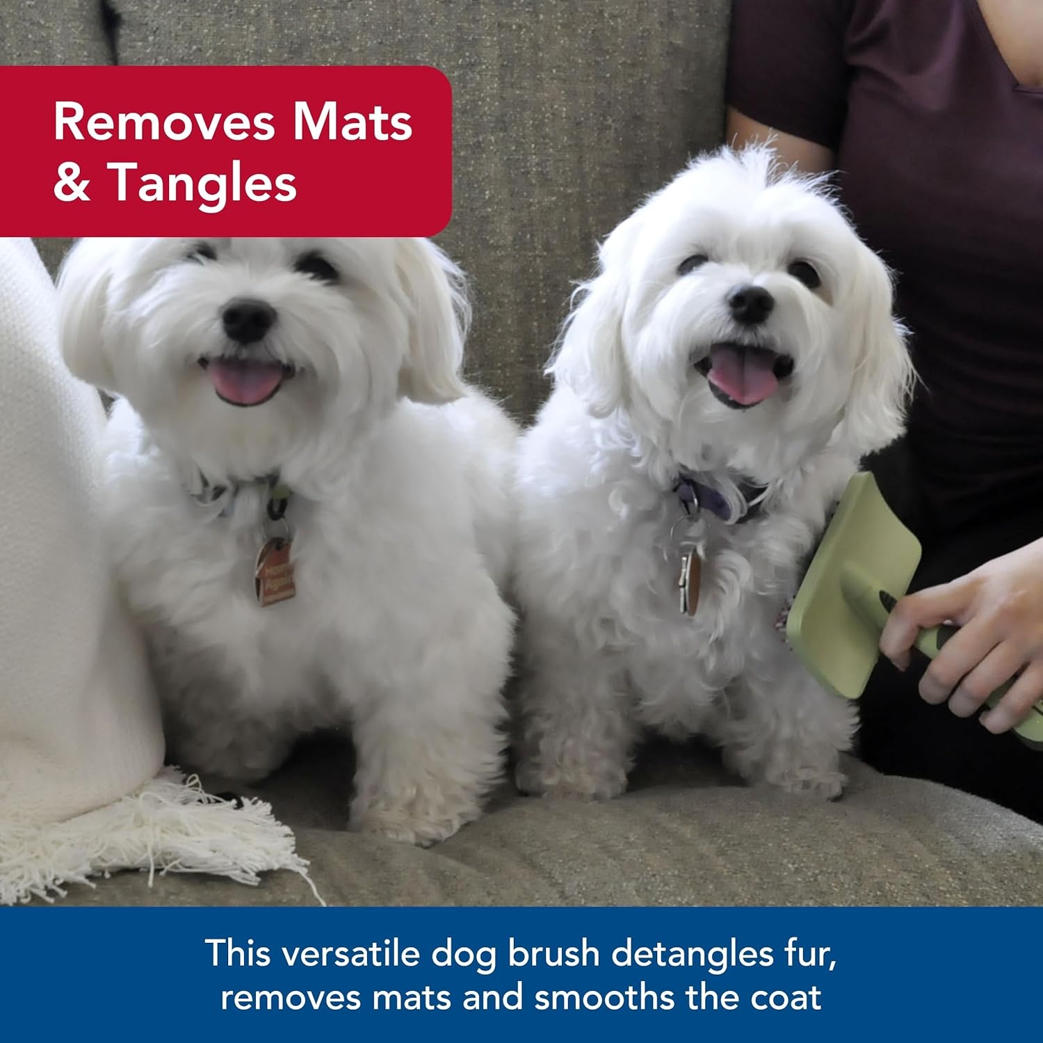 image:imageCoastal Pet Safari Complete Dog Brush 2in1 Design Dog Slicker Brush with Grooming Bristles Detangling amp Dematting Dog Brush One Size
