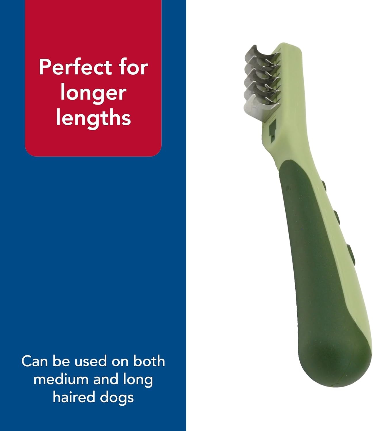 image:imageCoastal Pet Safari Dematting Comb Brush for Dogs with Coarse Matted or Medium to Long Hair Coats One Size