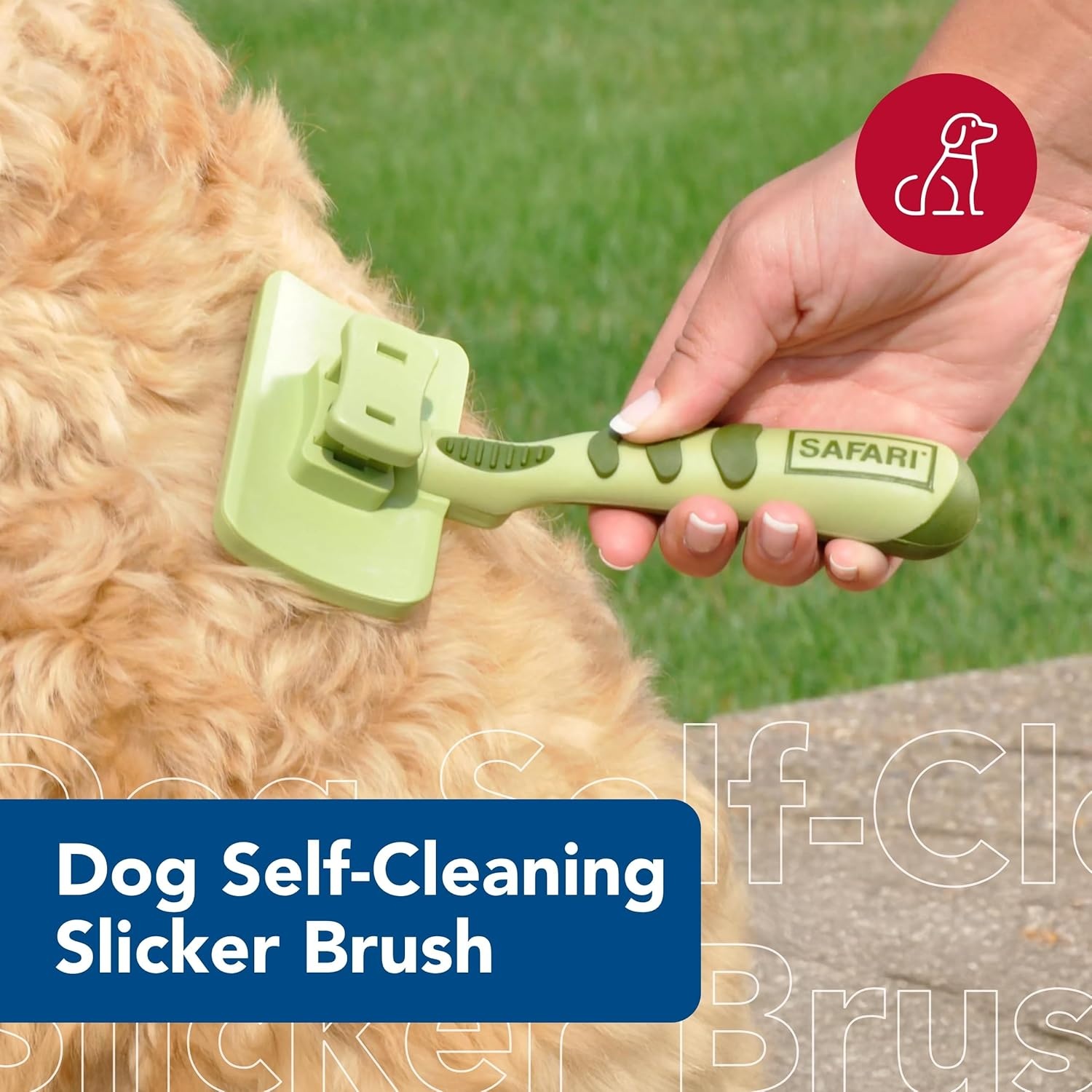 image:imageCoastal Pet Safari Dog SelfCleaning Slicker Brush Dog Deshedding Brush Prevents Mats and Tangled Hair For Dogs with Short or Long Hair Medium 425 x 406Small