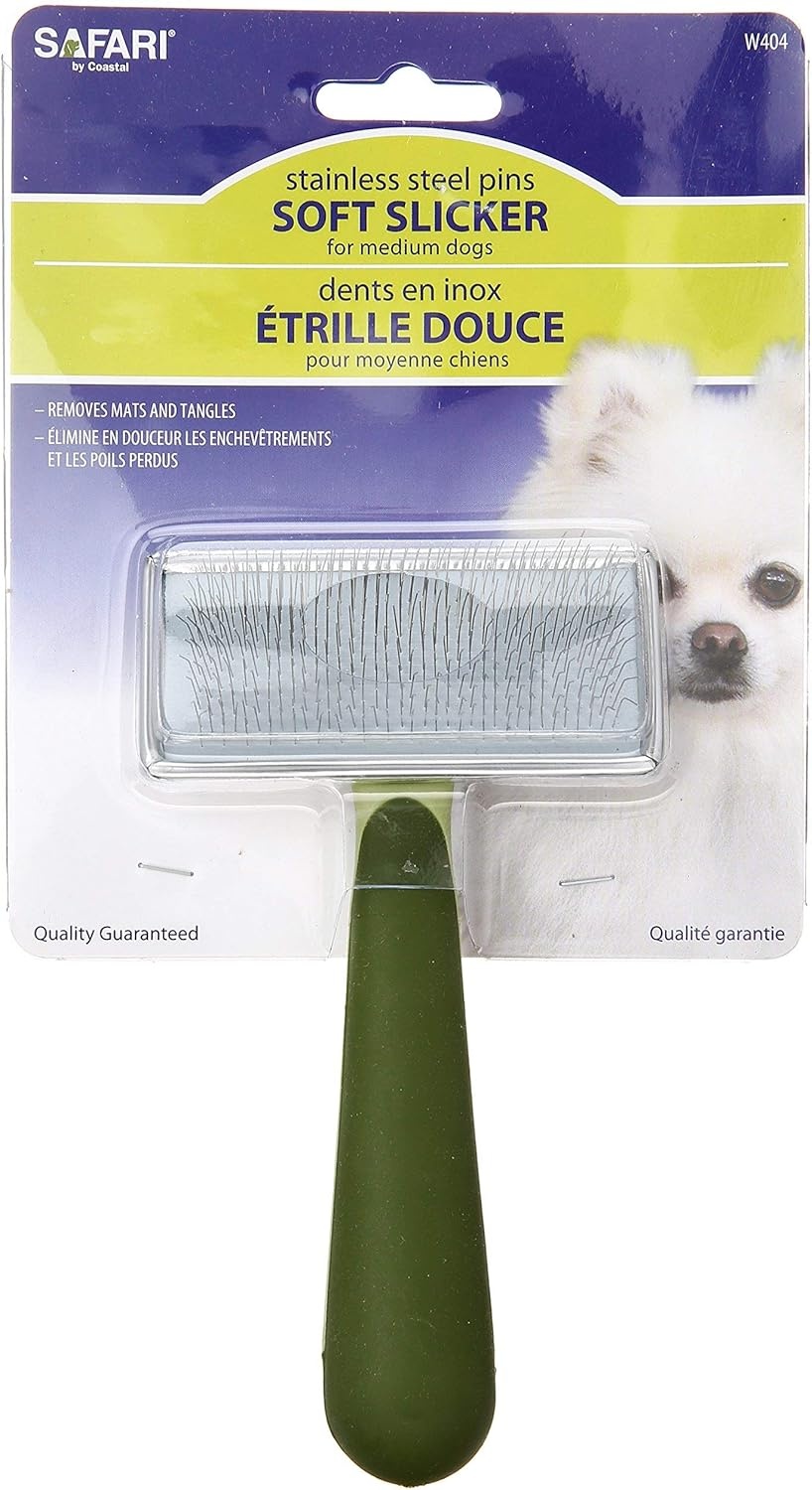 image:imageCoastal Pet Safari Dog Soft Slicker Brush Dog Grooming Brush for Shedding for Dogs with Short Medium and Long Hair Medium 625 x 35No Color