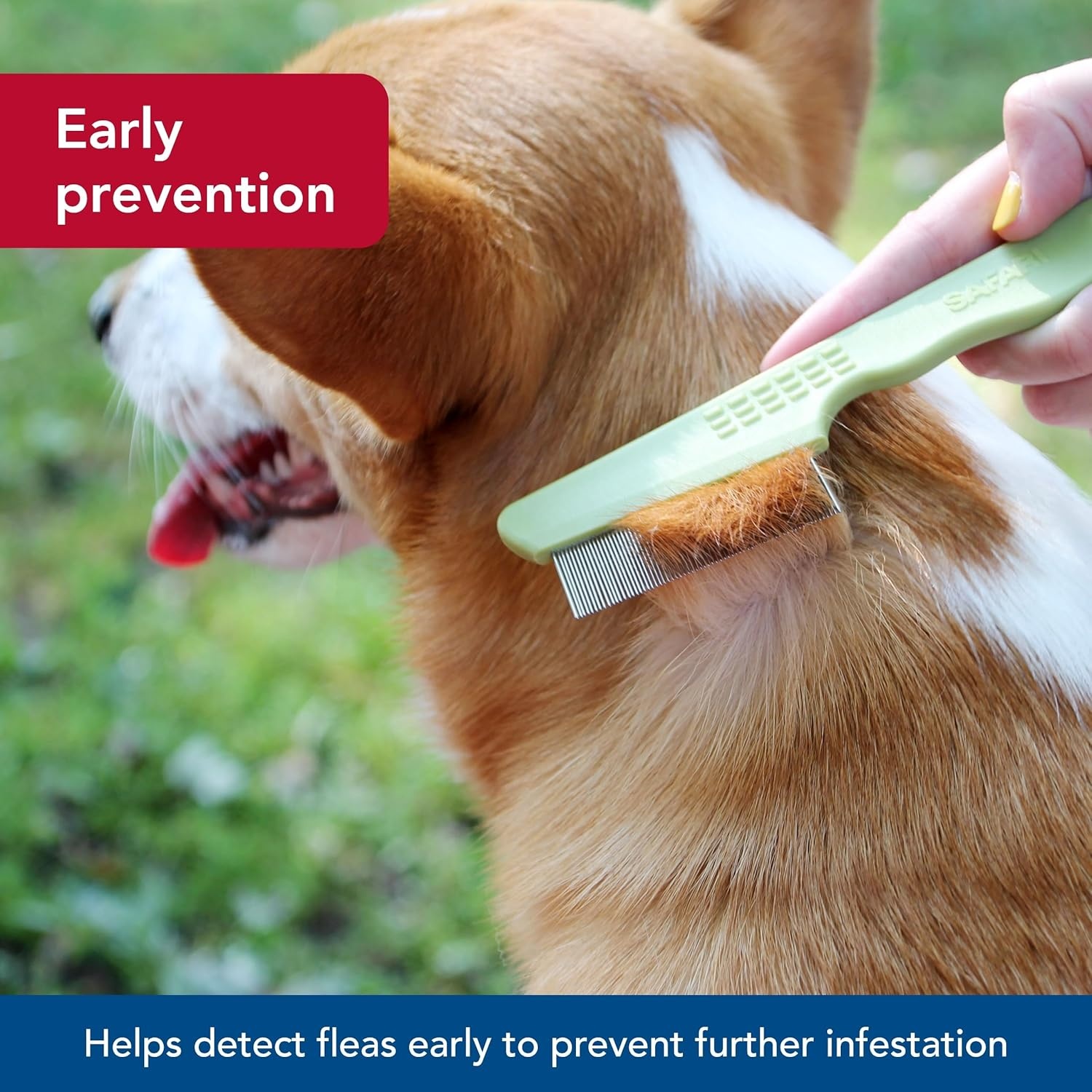 image:imageCoastal Pet Safari Double Row Comb Helps Dry Skin For Flea Prevention and Detection in Pets with Short and Long Hair