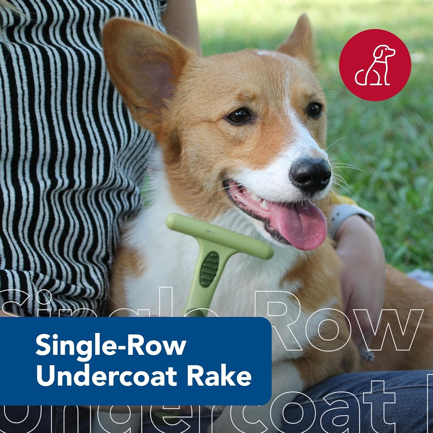 image:imageCoastal Pet Safari Double Row Undercoat Rake Gentle Dematting and Deshedding Grooming Comb for DogsSingle Row