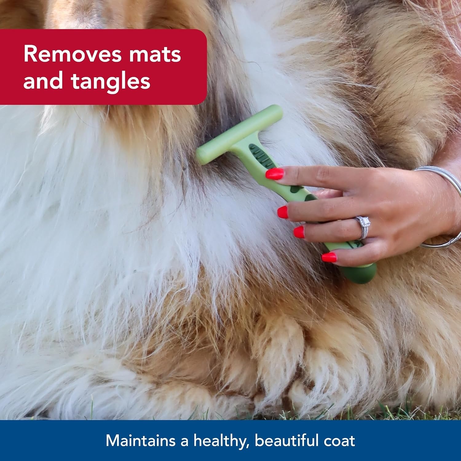image:imageCoastal Pet Safari Double Row Undercoat Rake Gentle Dematting and Deshedding Grooming Comb for DogsSingle Row