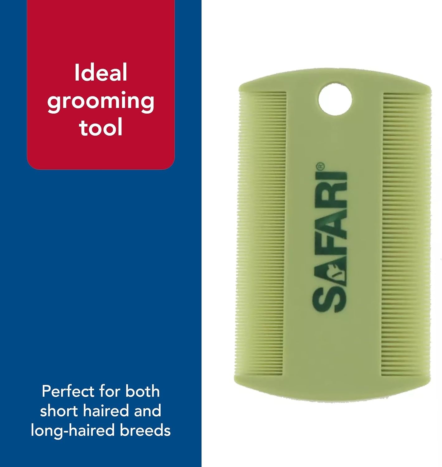 image:imageCoastal Pet Safari DoubleSided Grooming Comb One Size Short Hair Dog Grooming Kit for Flea Prevention and Detection