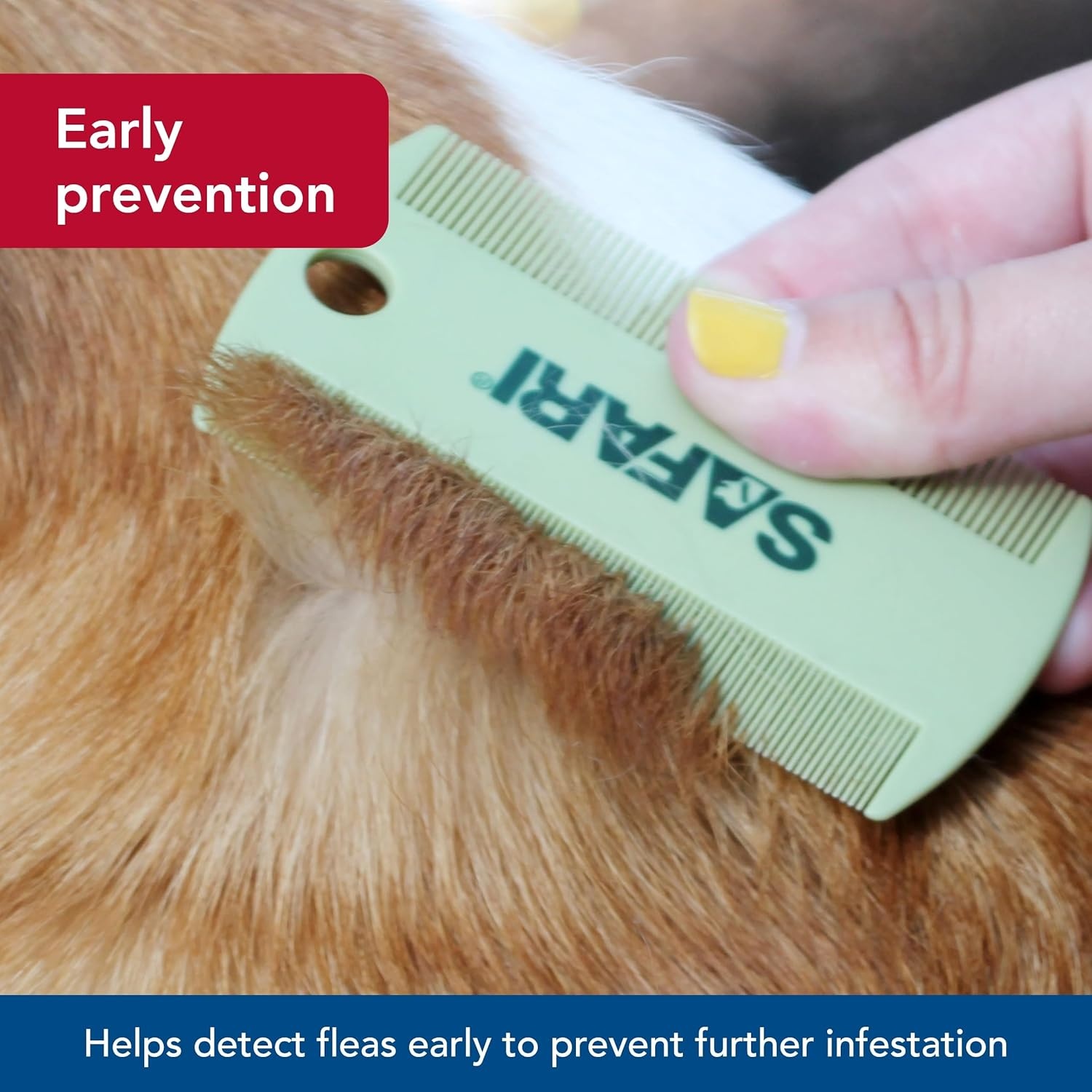 image:imageCoastal Pet Safari DoubleSided Grooming Comb One Size Short Hair Dog Grooming Kit for Flea Prevention and Detection