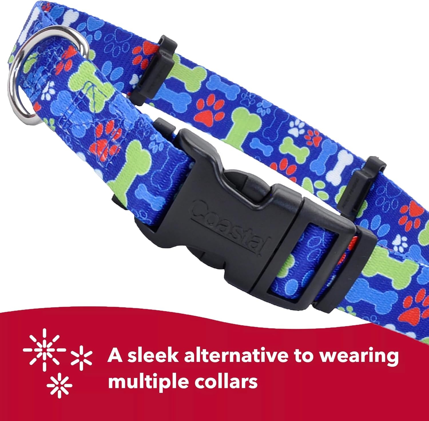 image:imageCoastal Pet SecureAway Collar Protector for Flea Collars Adjustable pet Accessory Protective Flea Collar for Dogs amp Puppy Multi Bones 1 x 1420