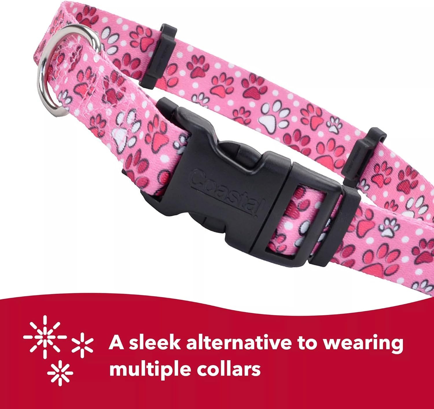 image:imageCoastal Pet SecureAway Collar Protector for Flea Collars Adjustable pet Accessory Protective Flea Collar for Dogs amp Puppy Multi Paws 58 x 1014