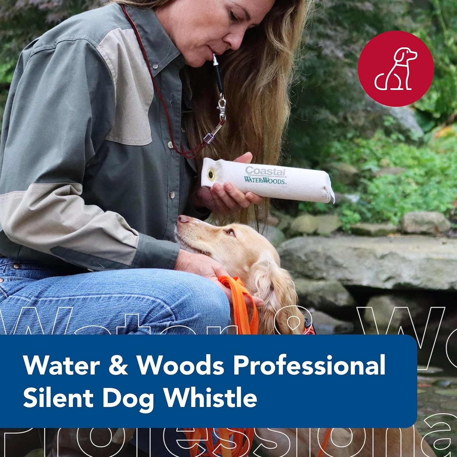 image:imageCoastal Pet Water amp Woods Professional Silent Dog Whistle FarReaching Command Adjustable Tone Professional Grade Whistle