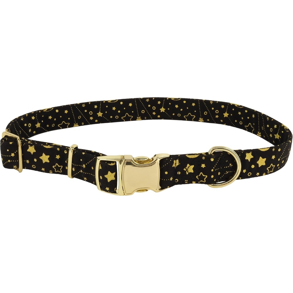 image:imageCoastal Pet Accent Metallic Adjustable Dog Collar Comfortable Dog Collar Sturdy Metal Buckle Functional amp Aesthetic for Pets Bright Black Galaxy 58 x 1218Bright Black Galaxy