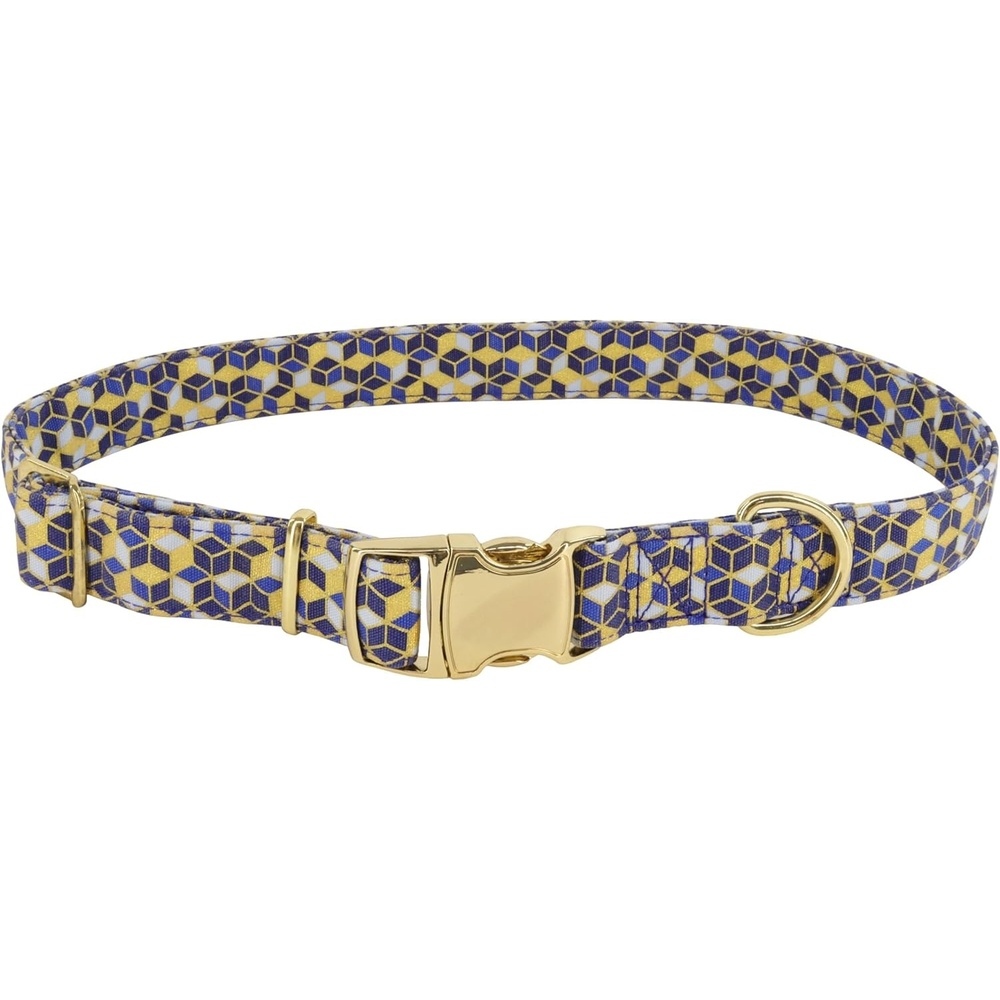 image:imageCoastal Pet Accent Metallic Adjustable Dog Collar Comfortable Dog Collar Sturdy Metal Buckle Functional amp Aesthetic for Pets Bright Black Galaxy 58 x 1218Classic Blue Diamonds