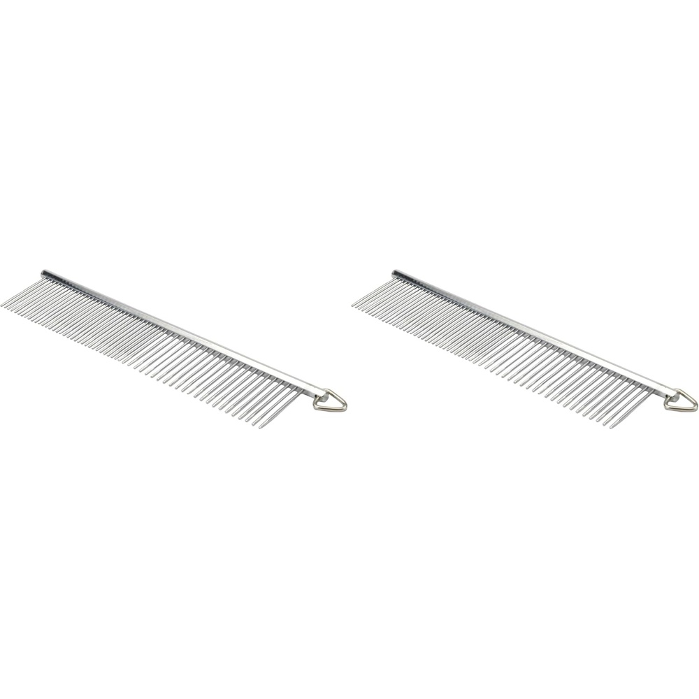 image:imageCoastal Pet Safari Dog Grooming Comb for Medium and Coarse Coats ExtraLong Rotating Teeth Undercoat Rake for Coarse Coats 7 14714Inch Large Pack of 2