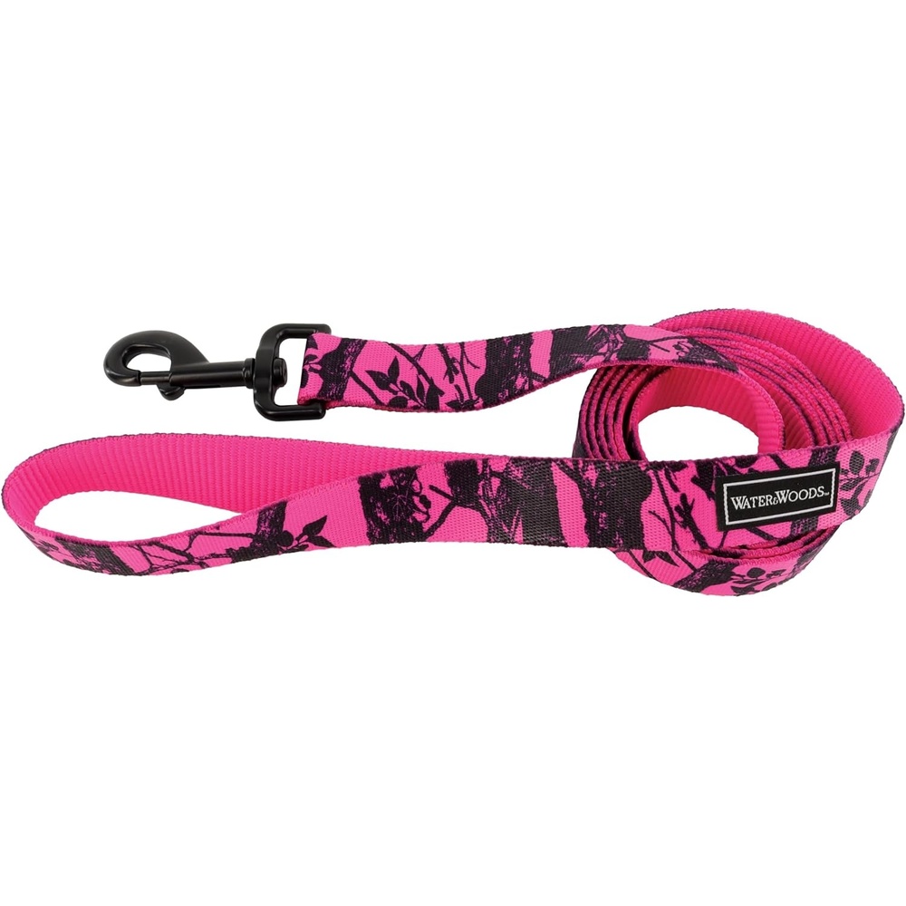 image:imageCoastal Water amp Woods Blaze Patterned Dog Leash Comfortable amp Convenient Handling EasytoUse Bolt Swivel Snap Sturdy Leash for Dog Neon Pink Tree 1 x 6Dog