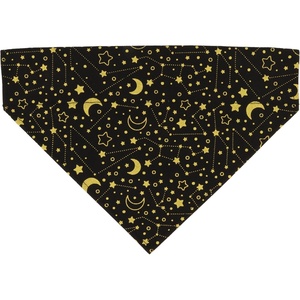 image:imageCoastal Pet Accent Metallic Over the Collar Dog Bandana  Fashionable Dog Style  Comfortable Fit  OvertheCollar Fit with Metallic Sparkle  Bright Black Galaxy 7 x 10