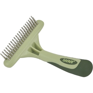 image:imageCoastal Pet Safari Dog Undercoat Rake  TopGrade Double Row Rotating Pins Dematting Rake for Effective Deshedding and Pet Grooming