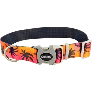 image:imageCoastal Pet Sublime Adjustable Dog Collar  Adjustable Plastic Buckle  Vibrant amp Colorful Dog Collar with FadeResistant Patterns  Blue Waves with Blue Checkers Large  1 12 x 1826Sunset Palms with Black Grid