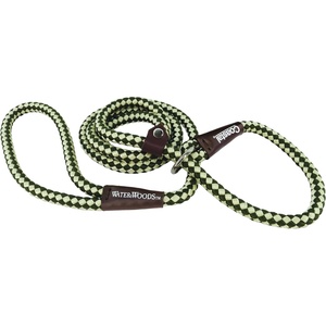image:imageWater amp Woods Braided Rope Dog Slip Leash by Coastal Pet  HeavyDuty Dog Leash  Comfortably Accommodate Various Sizes  Easy Slip Design  Green amp White 12 x 6Green  White