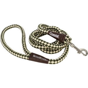 image:imageWater amp Woods Braided Rope Snap Dog Leash by Coastal Pet  Durable Leash for Dog  Comfortable Pet Leash  Classic Swivel Snap for TangleFree Walks  Green amp White 12 x 6Green  White