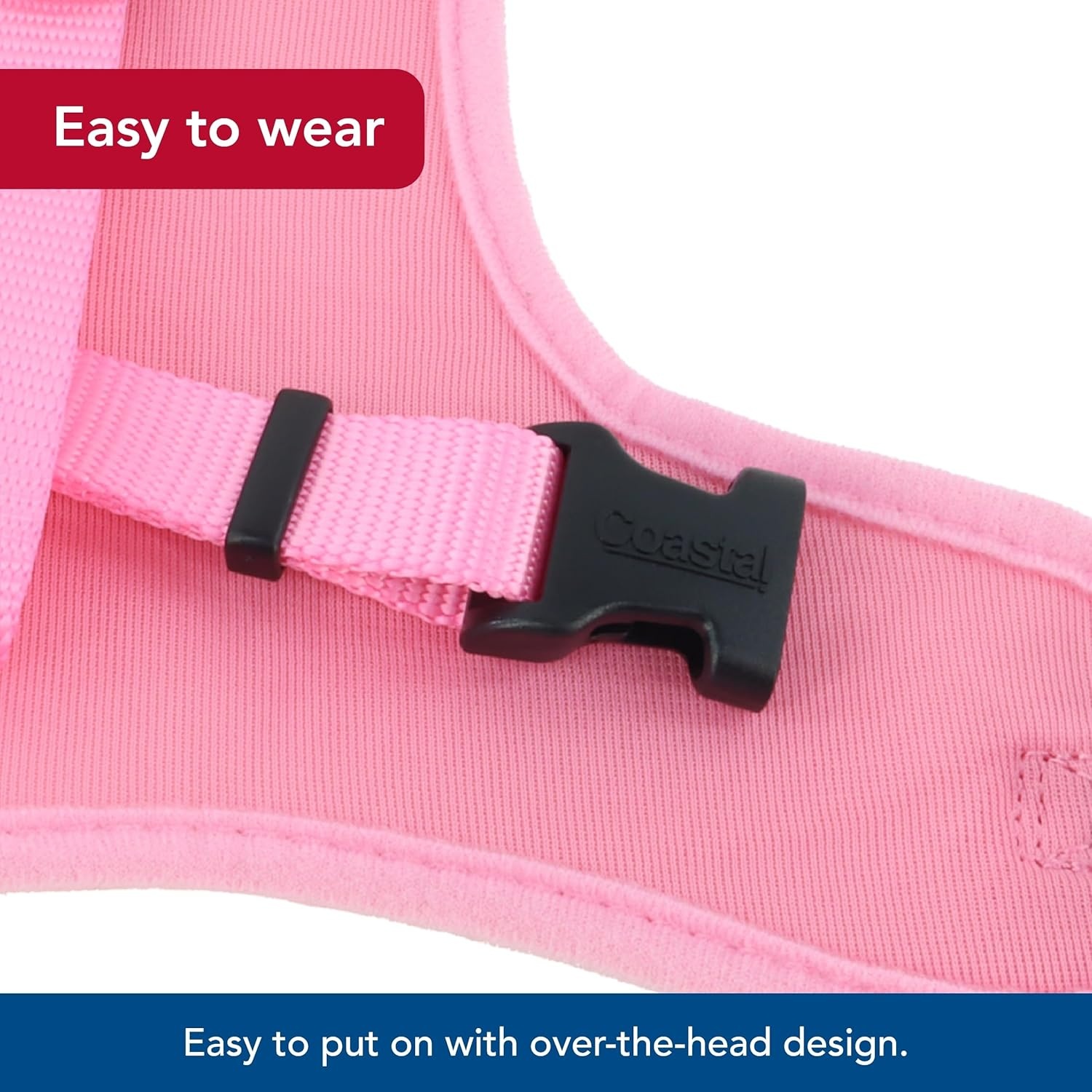 image:imageCoastal Comfort Soft Adjustable Dog Harness Black 58 x 1619Red
