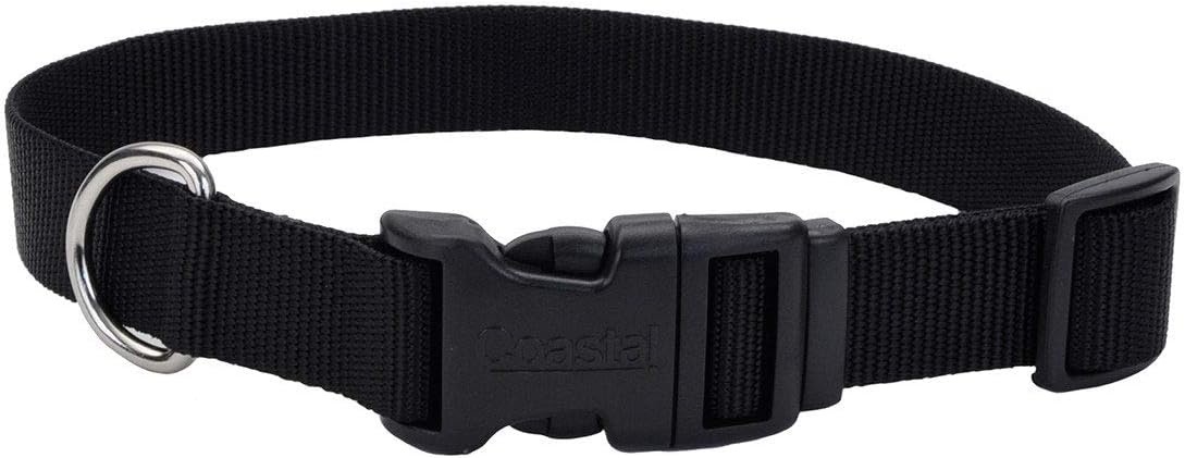 image:imageCoastal Pet Adjustable Dog Collar with Plastic Buckle Neon Pink 34 x 1420Black