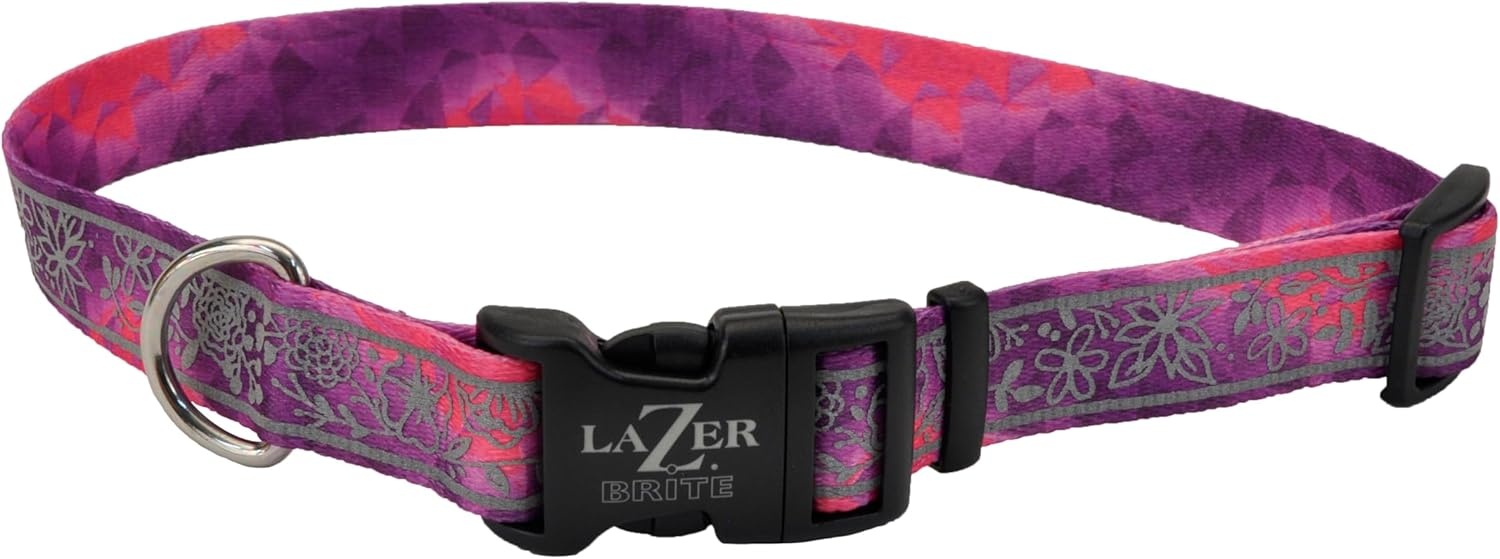 image:imageCoastal Pet Brite Patterned Collar Galaxy 38 x 812Pink Multi Flowers