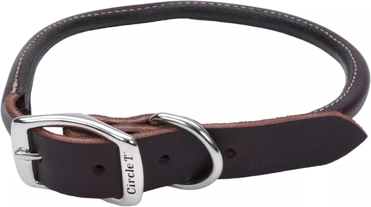 image:imageCoastal Pet Circle T Oak Tanned Leather Round Dog Collar Comfortable for Dogs with Long Hair or Sensitive Skin Pet Collar Made from FullGrain Leather Tan 58 x 16Brown