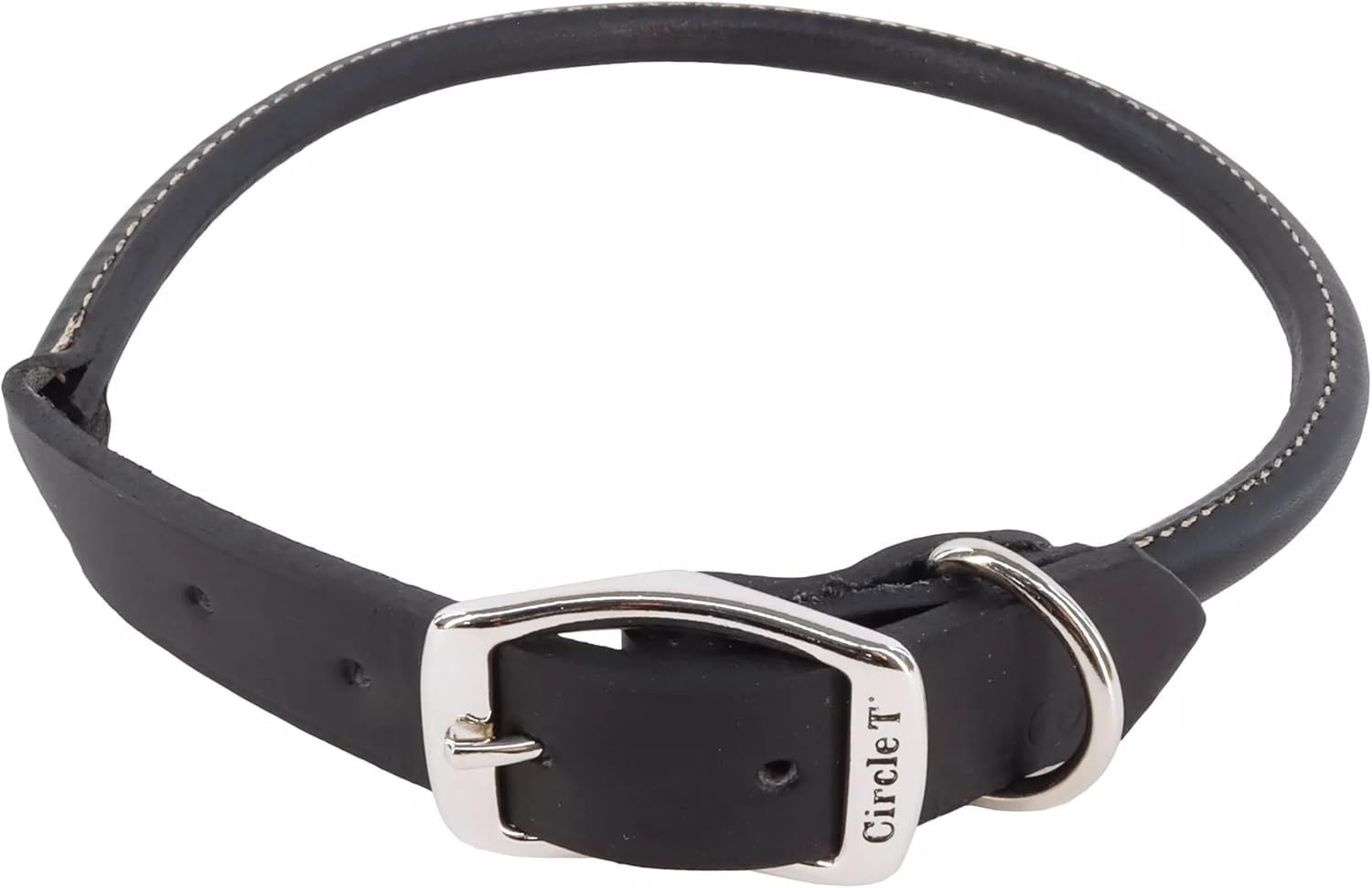 image:imageCoastal Pet Circle T Oak Tanned Leather Round Dog Collar Comfortable for Dogs with Long Hair or Sensitive Skin Pet Collar Made from FullGrain Leather Tan 58 x 16Black
