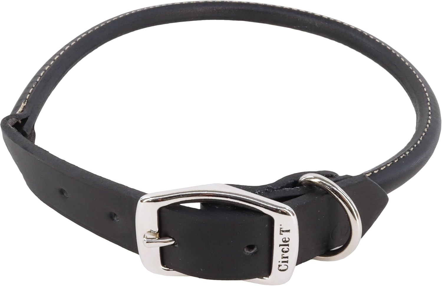 image:imageCoastal Pet Circle T Oak Tanned Leather Round Dog Collar Comfortable for Dogs with Long Hair or Sensitive Skin Pet Collar Made from FullGrain Leather Tan 58 x 16Black