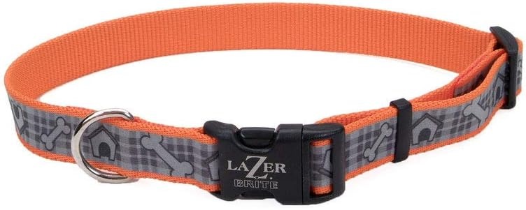 image:imageCoastal Pet Lazer Brite Reflective Adjustable Dog Collar Turquoise Bones 58 x 1218Orange Dog Houses