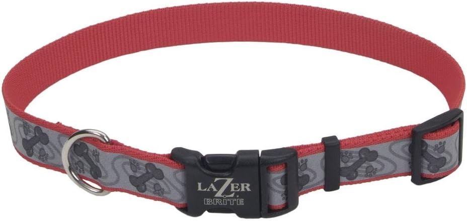 image:imageCoastal Pet Lazer Brite Reflective Adjustable Dog Collar Turquoise Bones 58 x 1218Red Paws and Bones