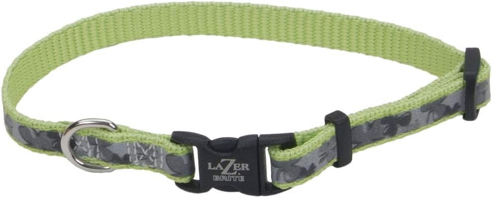 image:imageCoastal Pet Lazer Brite Reflective Adjustable Dog Collar Turquoise Bones 58 x 1218Shamrocks