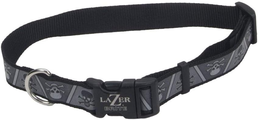 image:imageCoastal Pet Lazer Brite Reflective Adjustable Dog Collar Turquoise Bones 58 x 1218Skulls and Crossbones