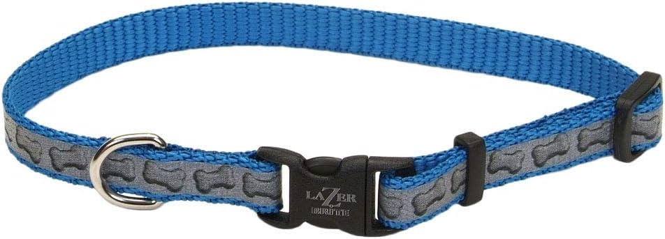 image:imageCoastal Pet Lazer Brite Reflective Adjustable Dog Collar Turquoise Bones 58 x 1218Turquoise Bones